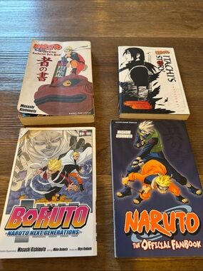 3 Naruto books & 1 Boruto book set